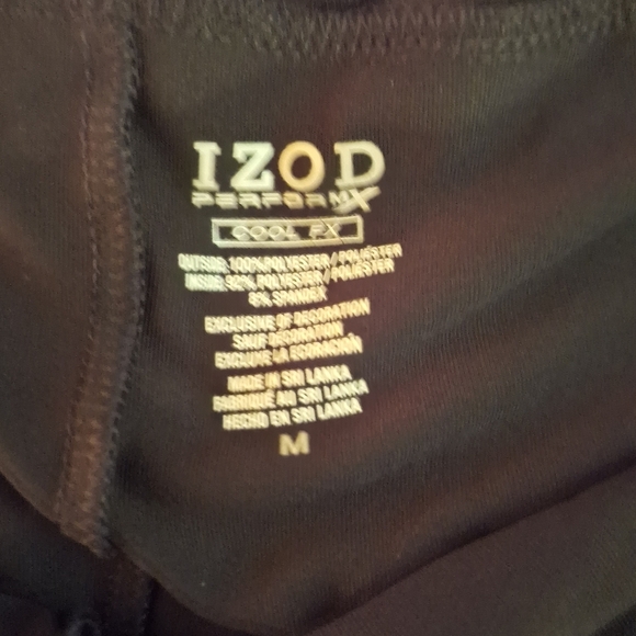 Izod Black With Yellow & White Stripes Women's Athletic Skorts - Picture 5 of 7